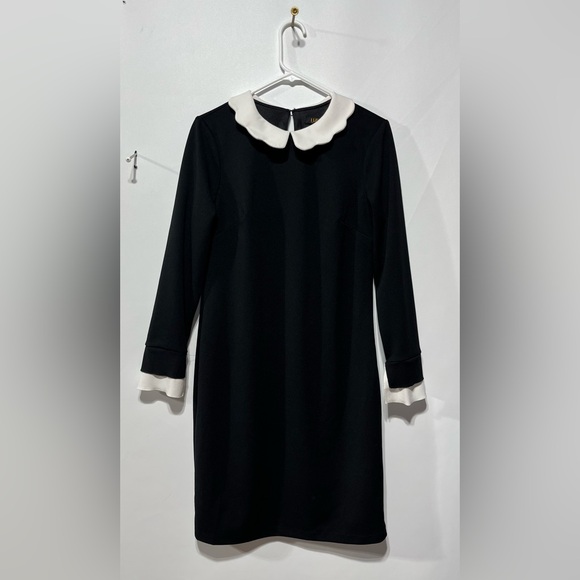 ILE New York Dress‎ Black Dress with White Accents Size 8 - Picture 1 of 7